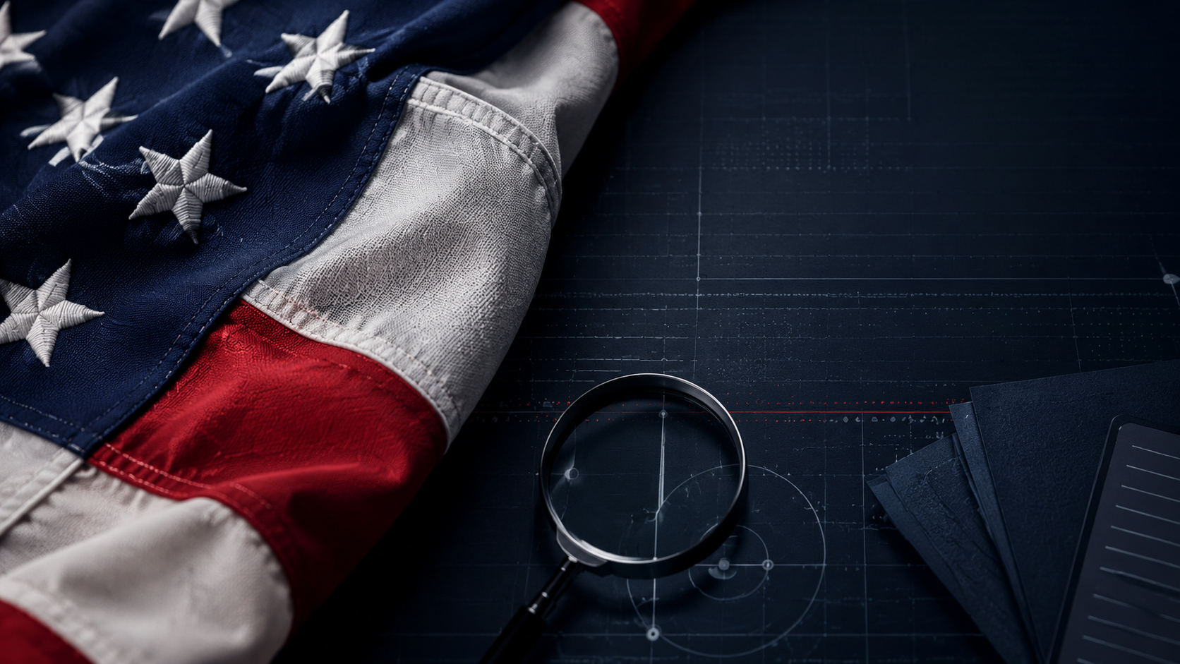 American flag graphic for Fact Check